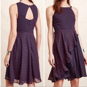 Anthro Eva Franco Swiss Dot Ruffle Dress Petite 4